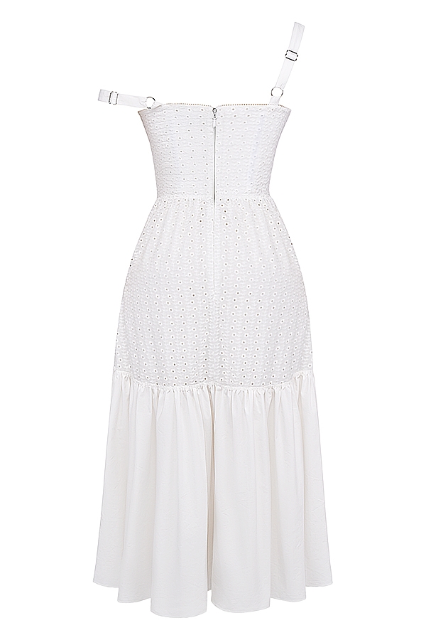 Elia  White Broderie Anglaise Midi Sundress — image 14