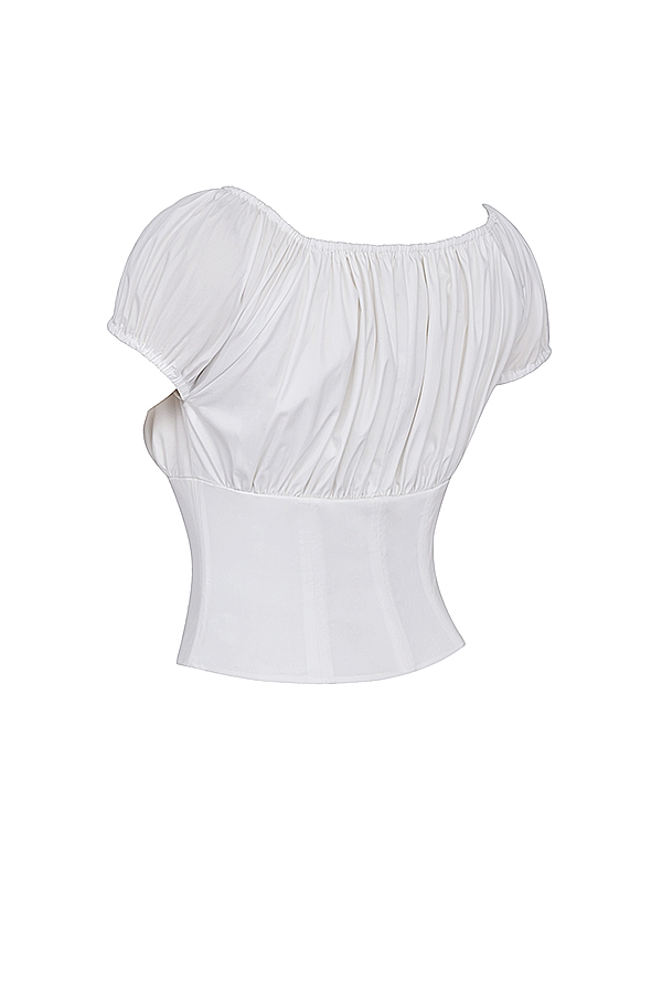 Kitty  White Gathered Top — image 14