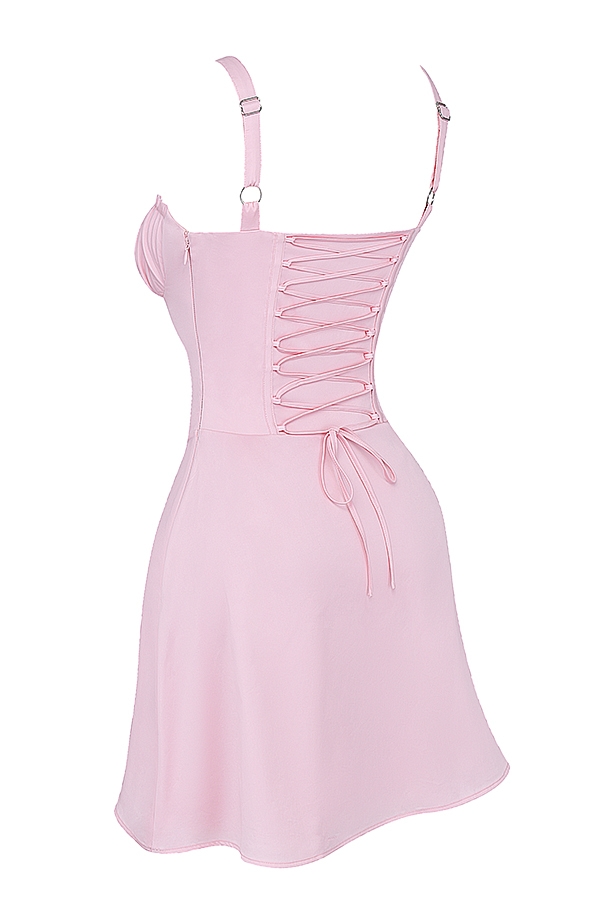 Carlotta  Baby Pink Corset Mini Dress — image 13
