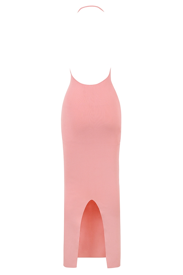 Camelia  Apricot Plunge Maxi Dress — image 18