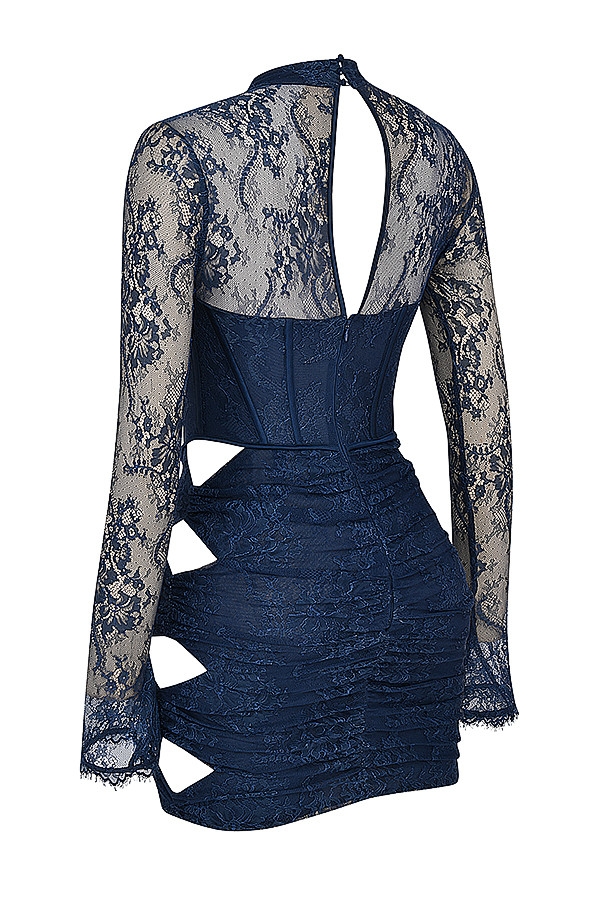 Mistress Rocks Navy Lace Corset Mini Dress - SALE — image 12