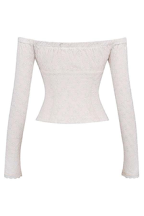 Mistress Rocks Latte Off Shoulder Top - SALE — image 16