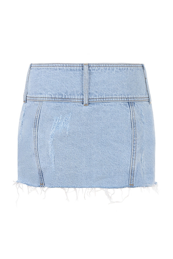 Mistress Rocks Stonewash Denim Mini Skirt - SALE — image 18