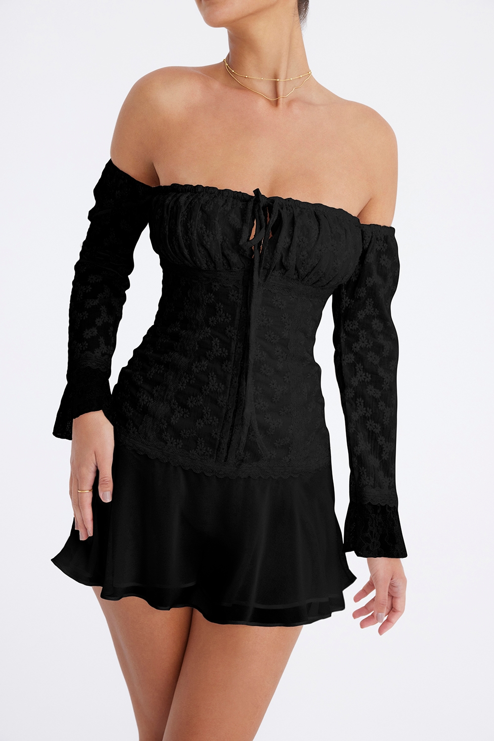Mistress Rocks Black Off Shoulder Mini Dress - SALE — image 5