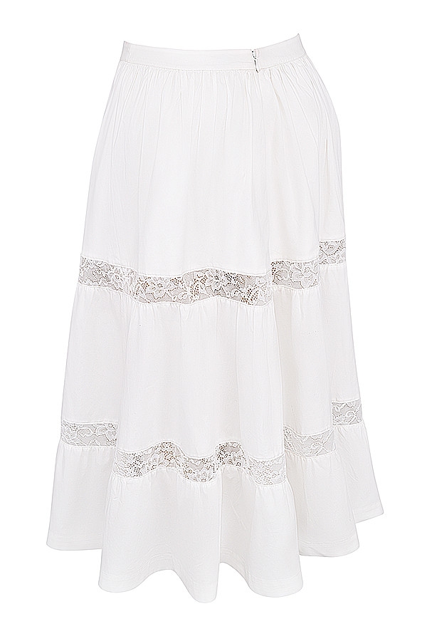 Mistress Rocks White Panelled Midi Skirt - SALE — image 12