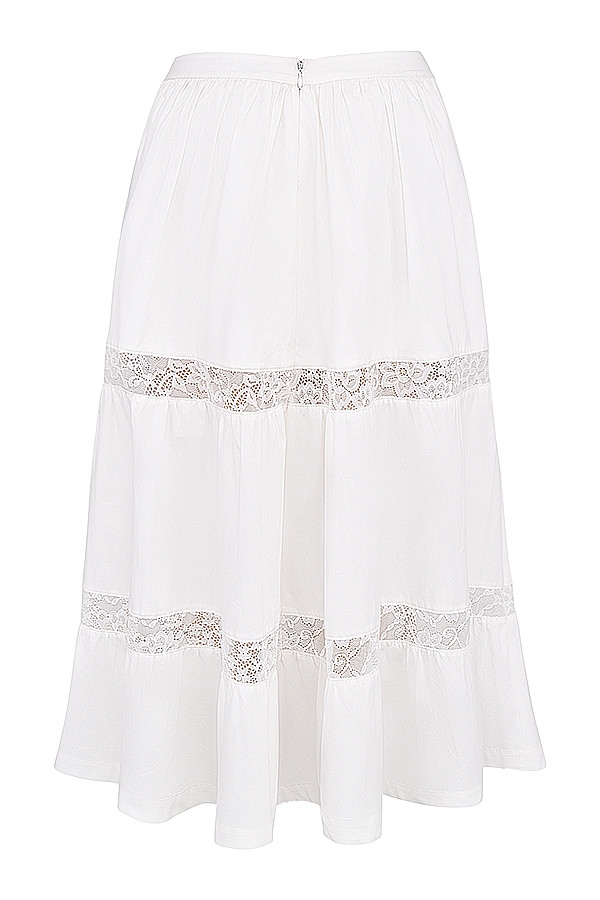 Mistress Rocks White Panelled Midi Skirt - SALE — image 13