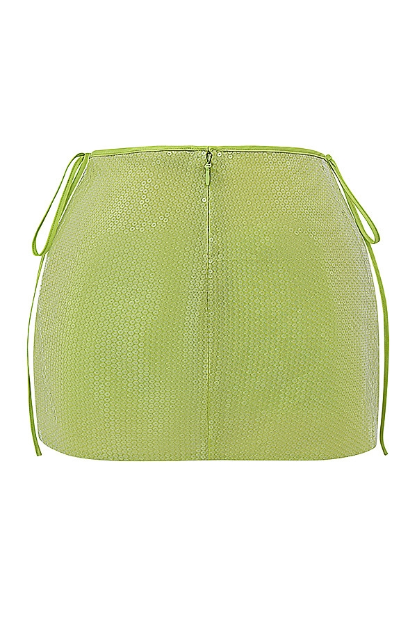Mistress Rocks Lime Sequin Mini Skirt - SALE — image 14
