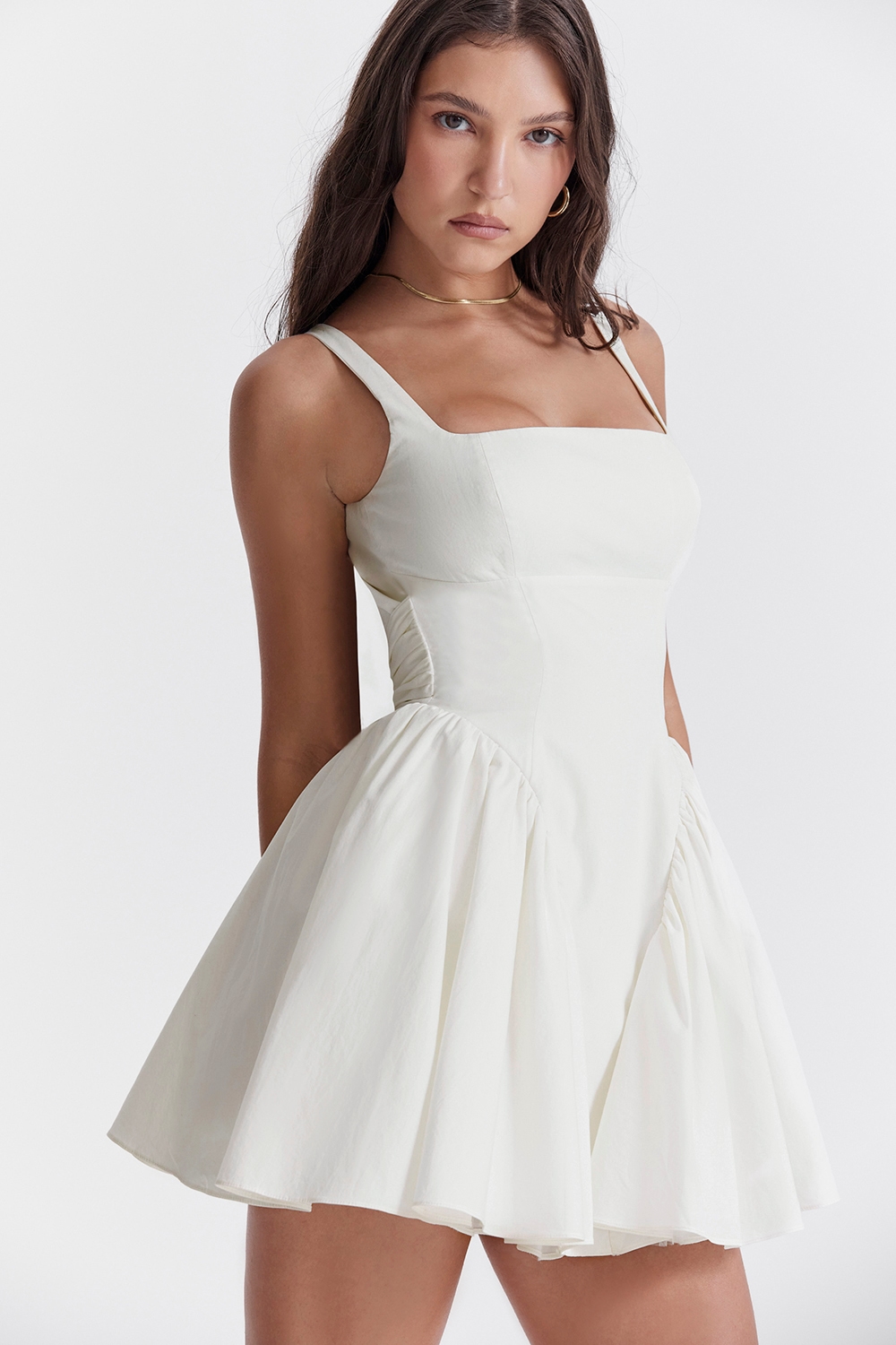 Florianne  Ivory Cotton Bow Mini Dress — image 7
