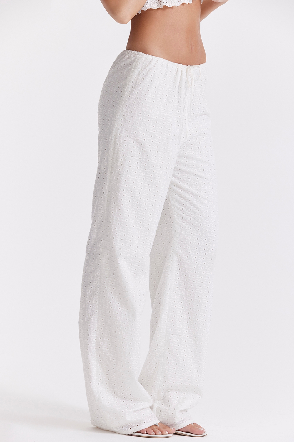Frankie  White Broderie Anglais Trousers — image 7