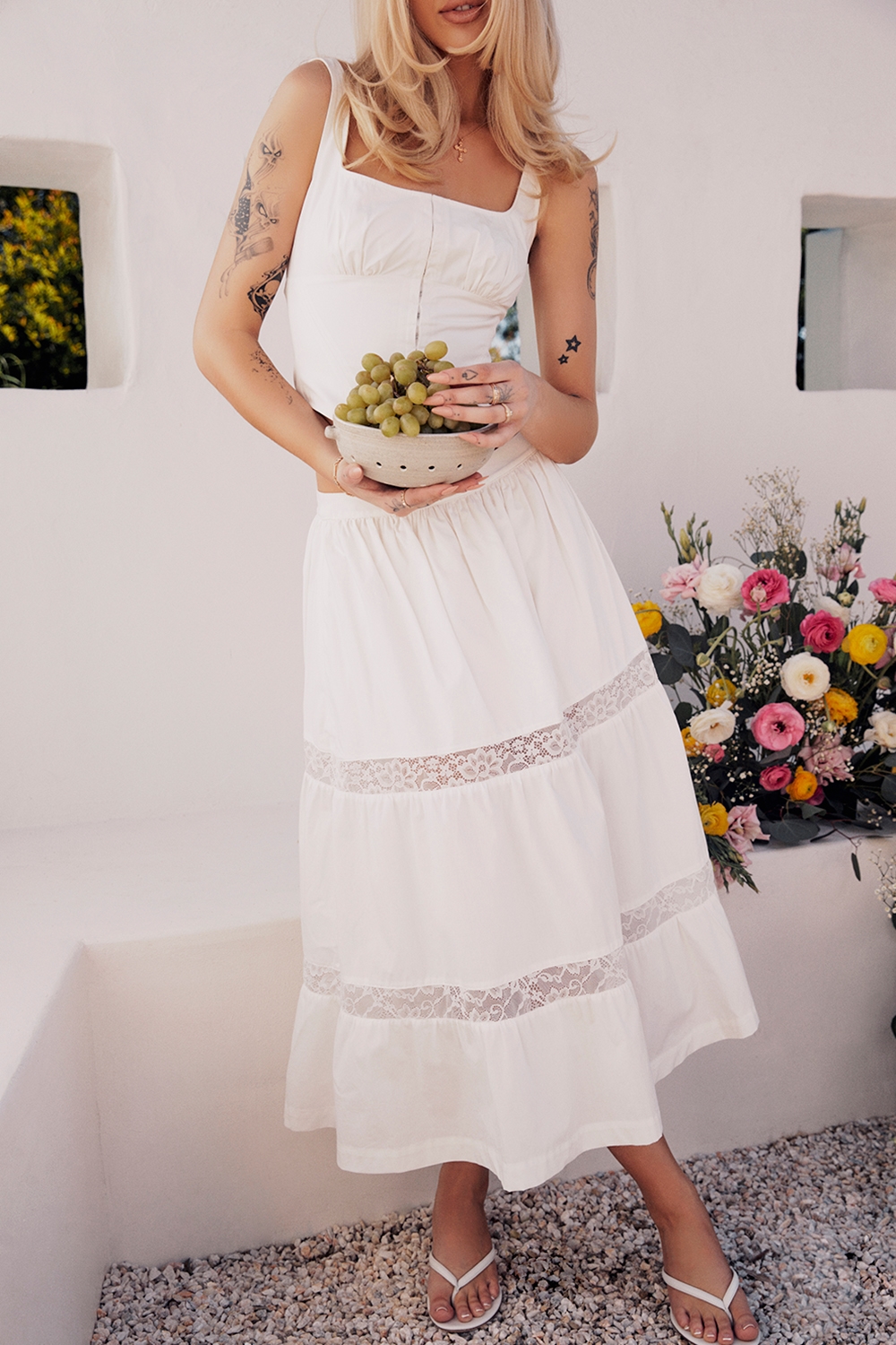 Mistress Rocks White Panelled Midi Skirt - SALE — image 10