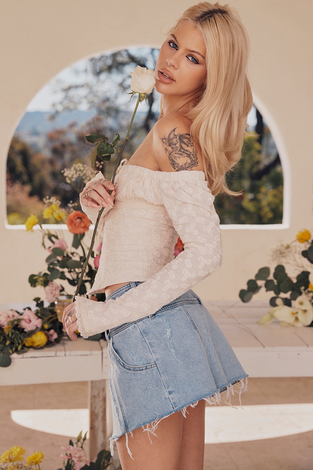Mistress Rocks Stonewash Denim Mini Skirt - SALE — image 14