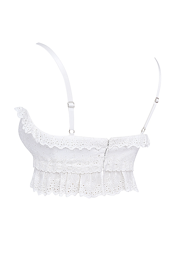 Federica  White Broderie Anglais Bralette Top — image 17