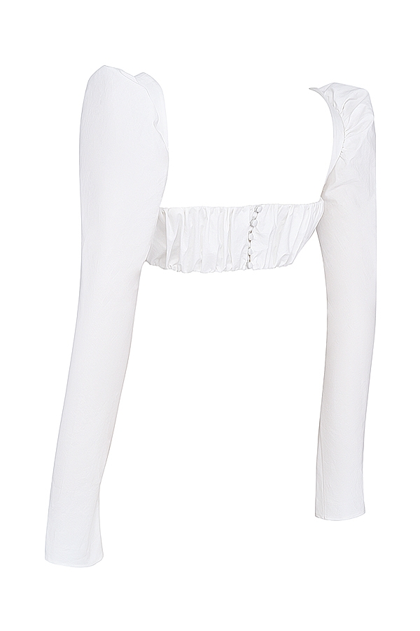 Shira  White Puff Sleeve Top — image 14