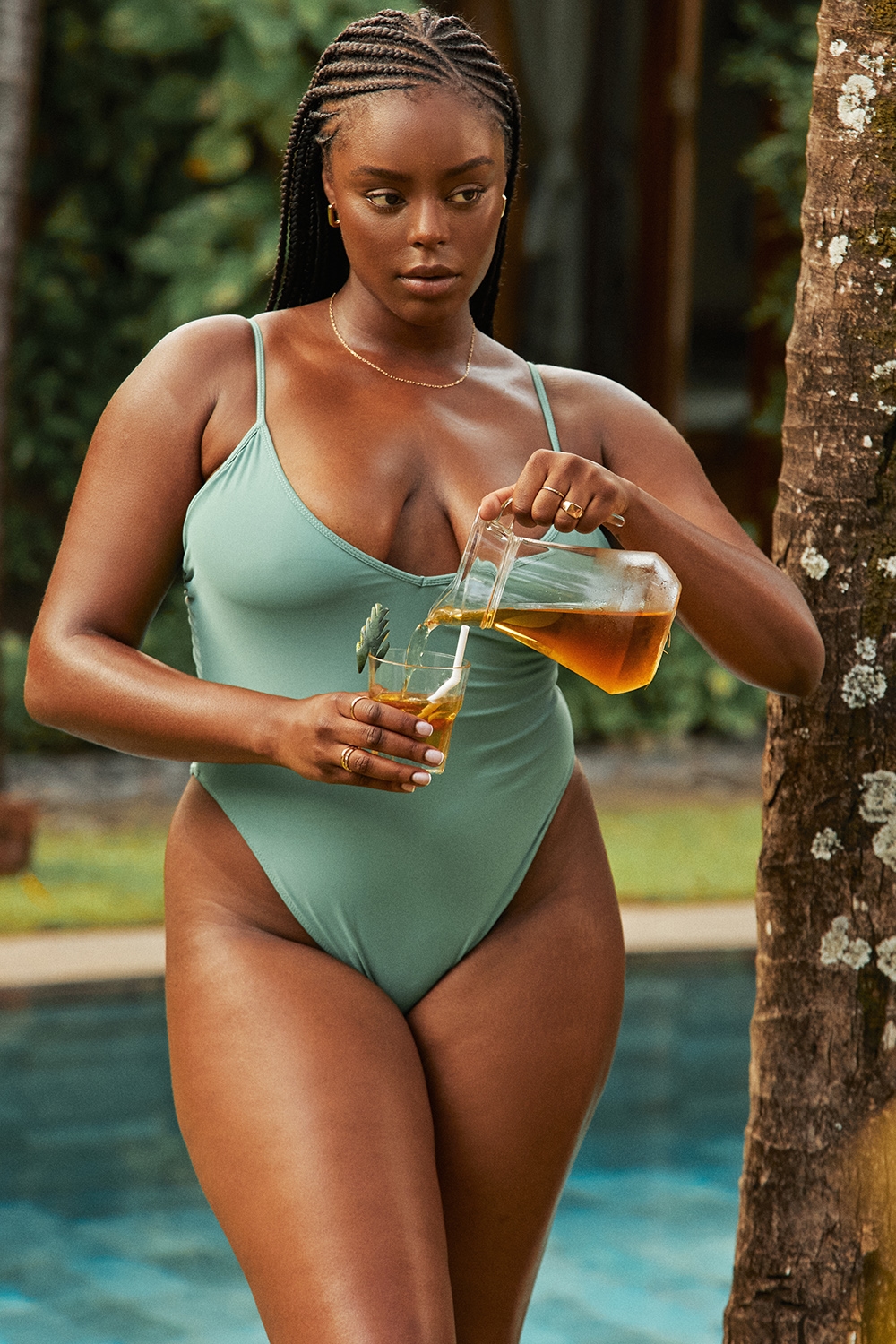Rhodes  Eucalyptus Plunge One Piece Swimsuit — image 11