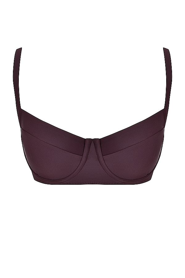 Lourdes  Cacao Underwired Bikini Top — image 13