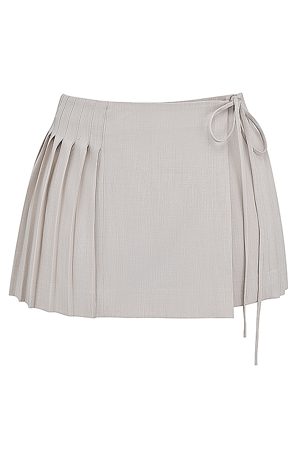 Tatum  Stone Pleated Wrap Mini Skirt — image 12