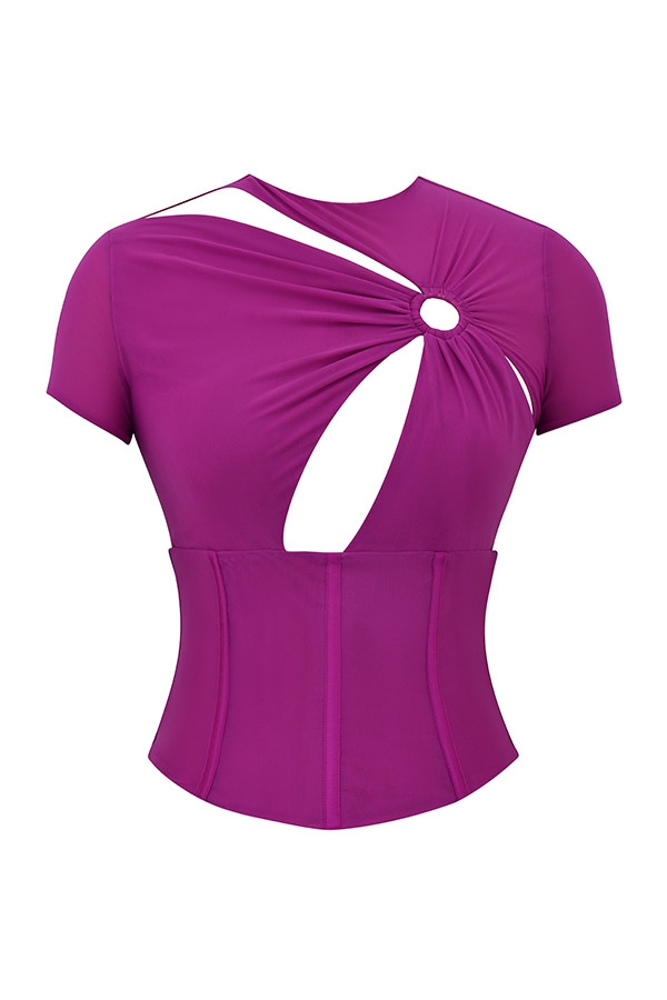 Mistress Rocks Magenta Cutout Corset - SALE — image 10