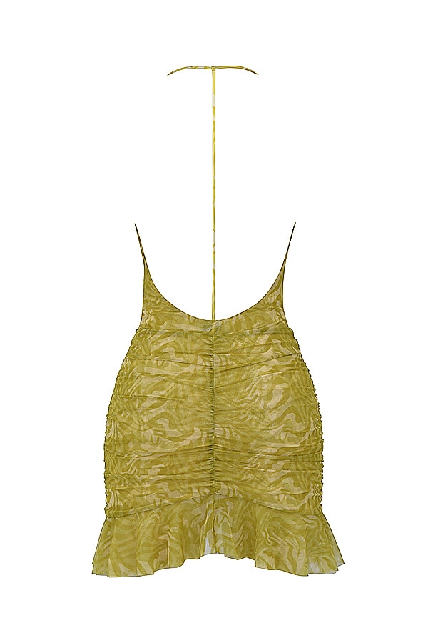 Mistress Rocks Olive Print Ruffle Mini Dress - SALE — image 16