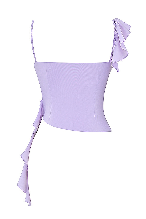 Mistress Rocks Lavender Asymmetric Gathered Top - SALE — image 14