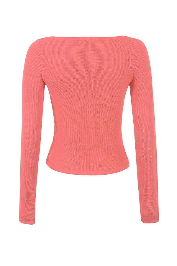 Mistress Rocks Coral Scoop Neck Cardigan - SALE — image 15