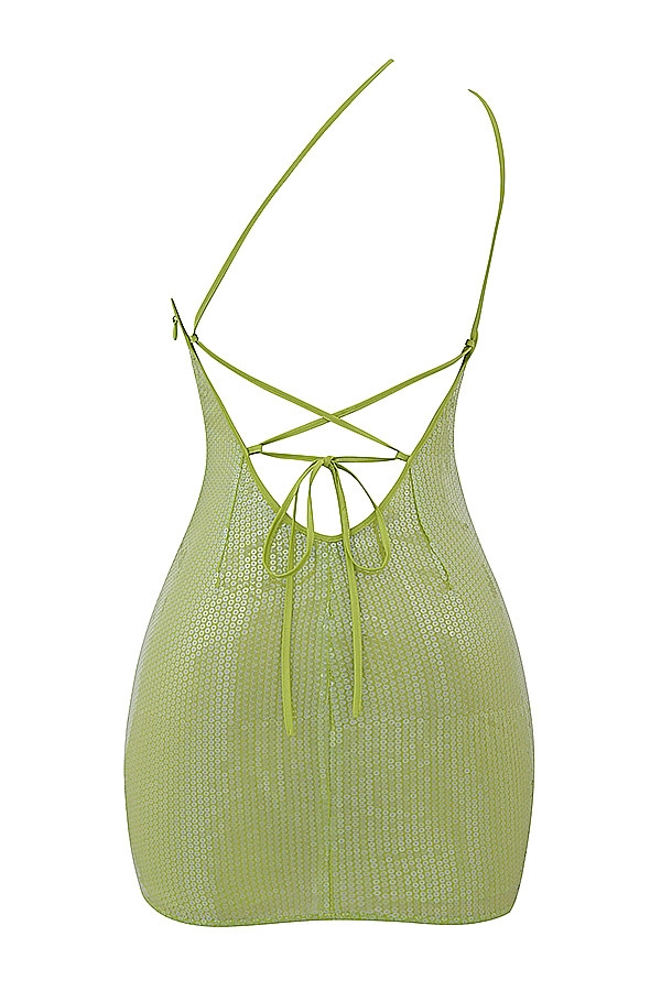 Mistress Rocks Lime Sequin Mini Dress - SALE — image 13