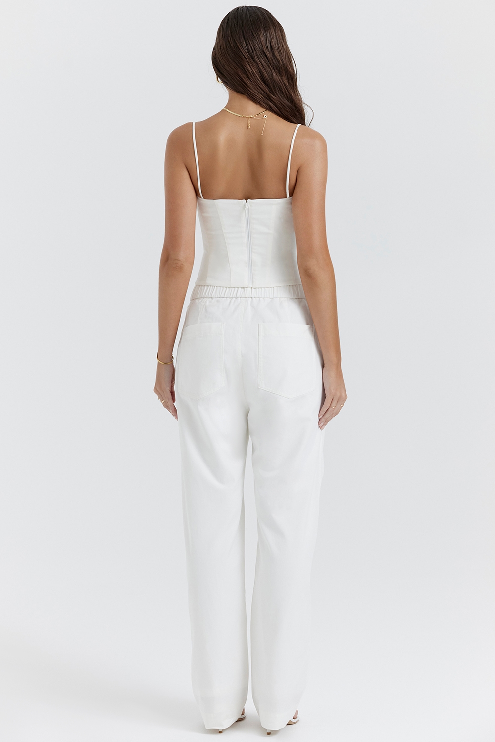 Luna  White Cargo Trousers — image 8