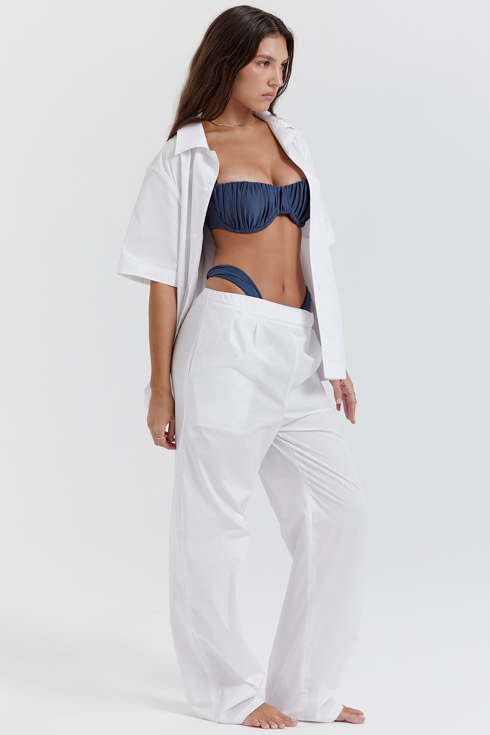 Reno  White Relaxed Fit Trousers — image 6