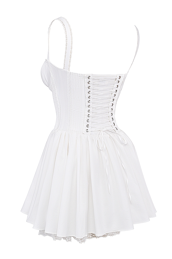 Pietra  White Corset Mini Dress — image 20