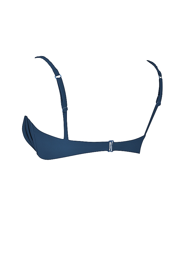 Cassis  Deep Blue Ruched Bikini Top — image 12