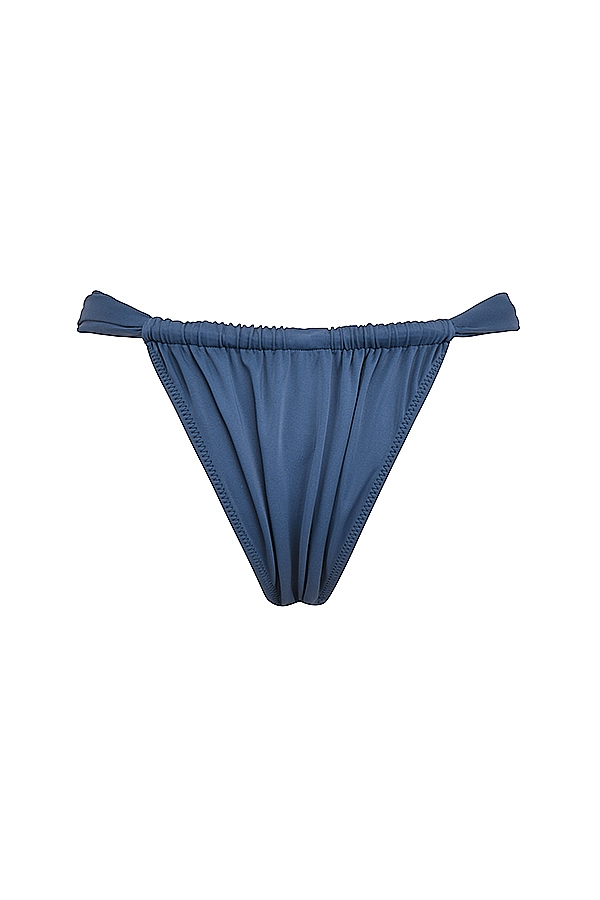 Athens  Deep Blue Gathered High Leg Bikini Bottom — image 15