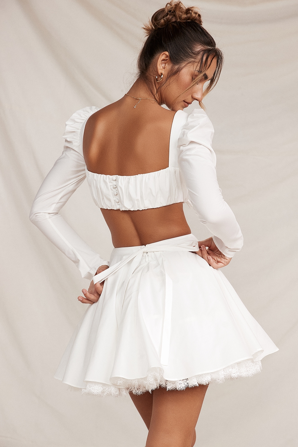 Shira  White Puff Sleeve Top — image 12