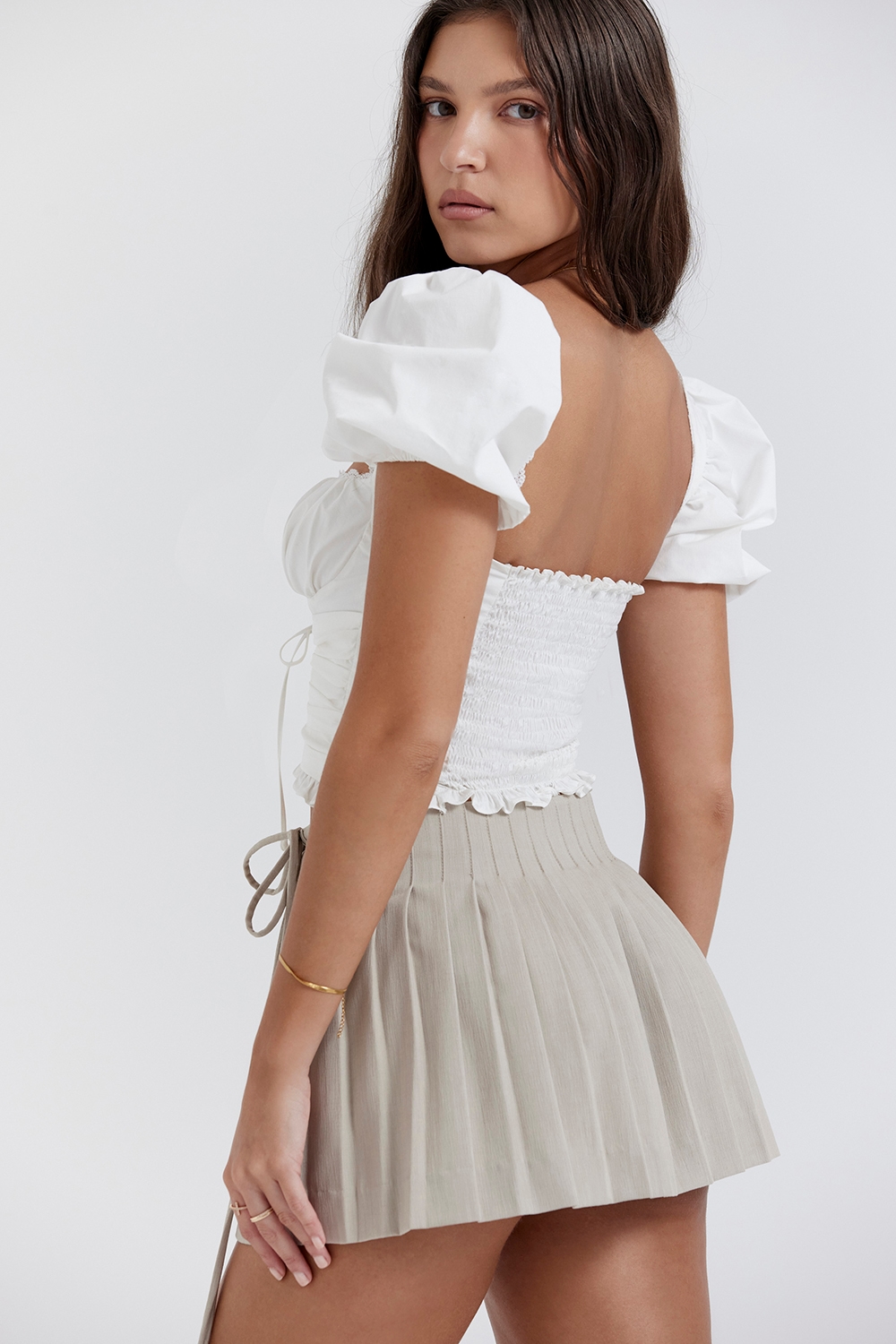 Samaya  White Gathered Top — image 9