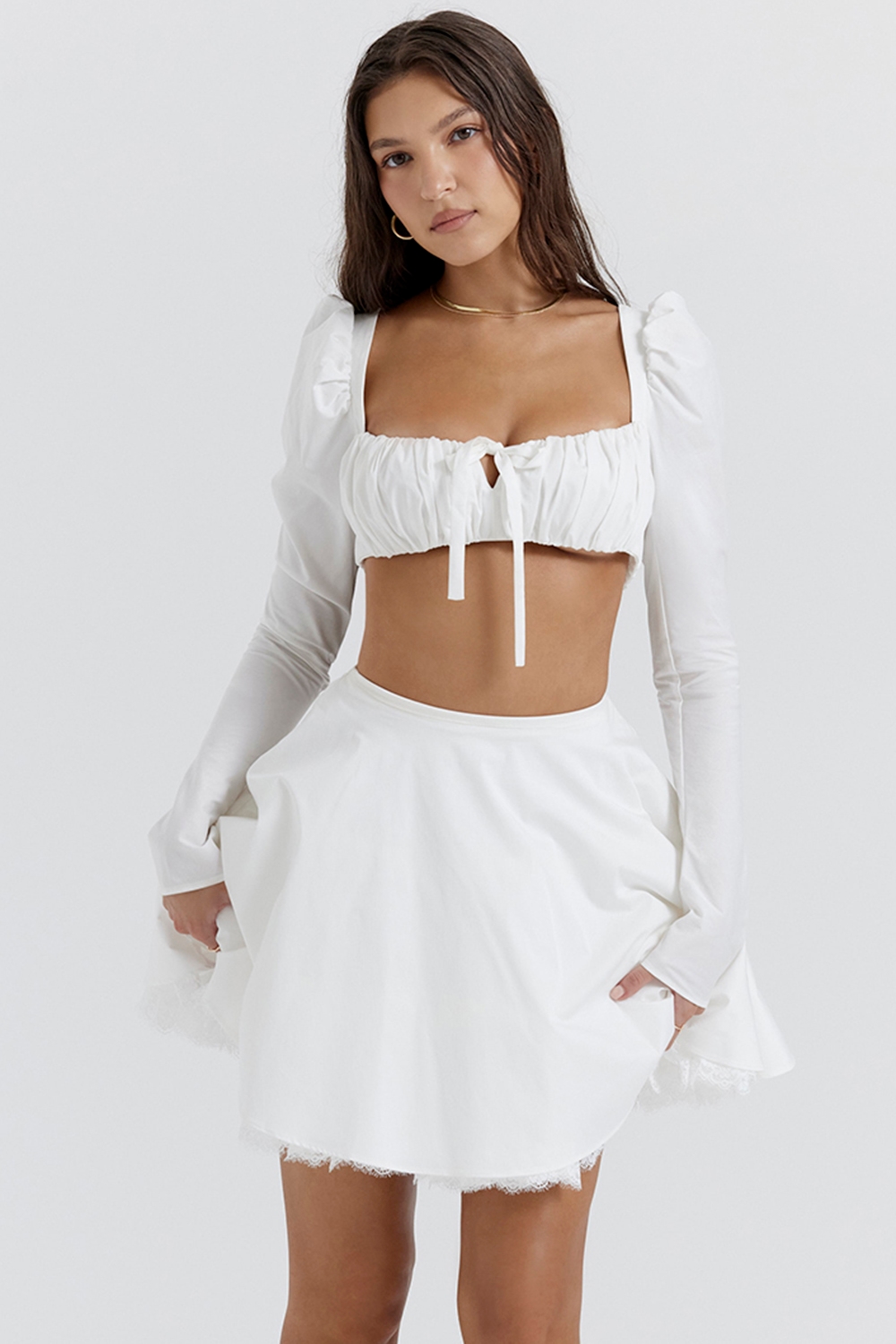 Shira  White Puff Sleeve Top — image 6