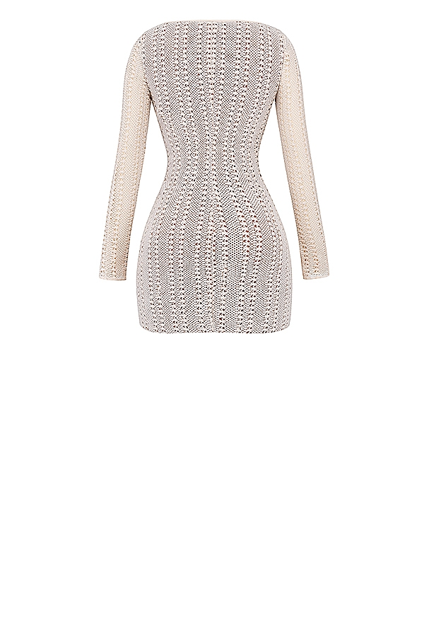Carmelita  Natural Knit Lace Up Dress — image 19