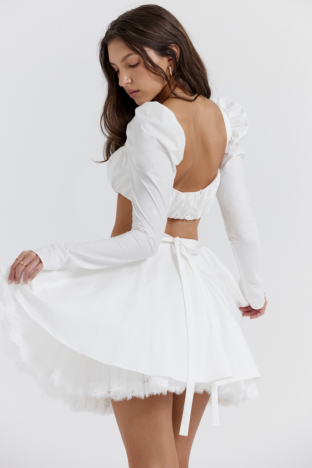 Shira  White Puff Sleeve Top — image 10