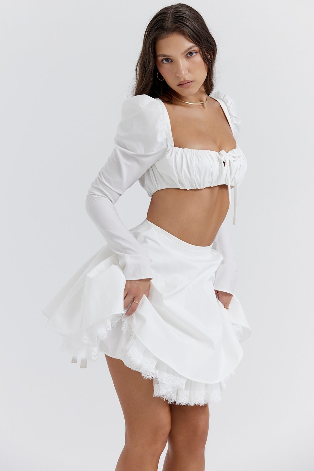 Shira  White Puff Sleeve Top — image 8