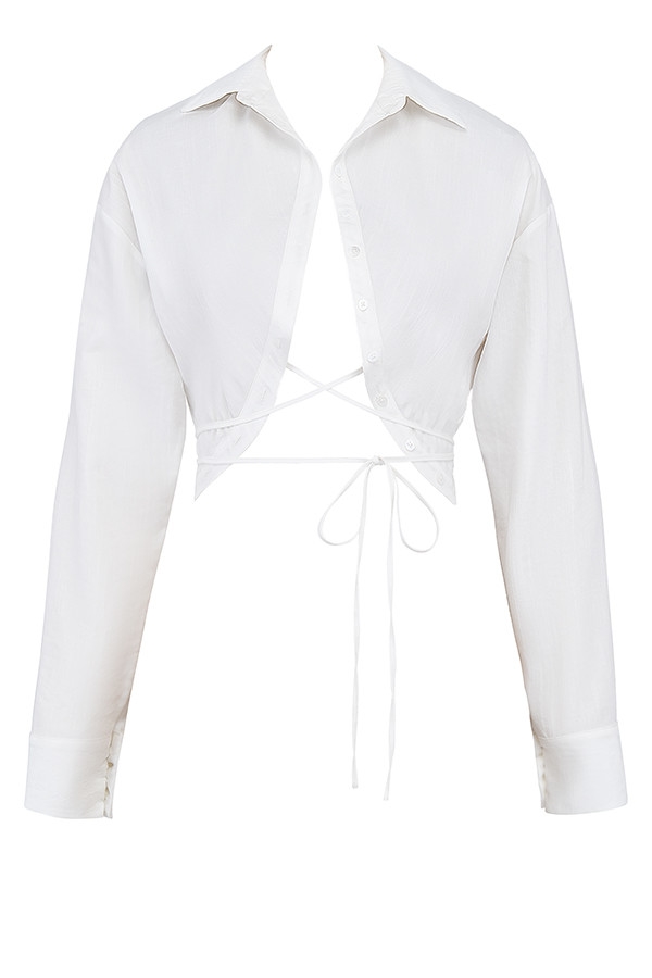 Mistress Rocks White Cropped Shirt - SALE — image 9