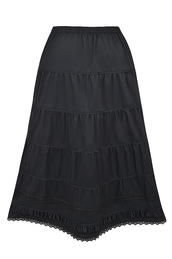 Mistress Rocks Black Panelled Maxi Skirt - SALE — image 14