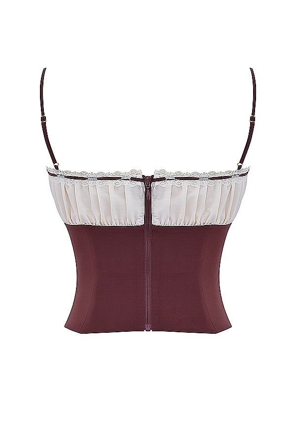Mistress Rocks Coffee & Cream Gathered Corset - SALE — image 13