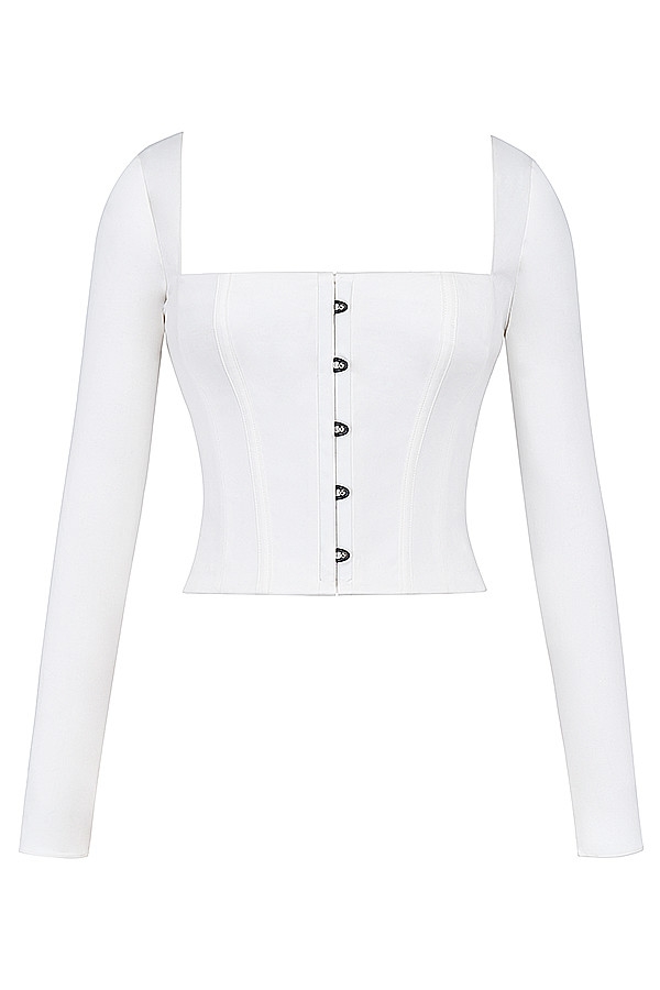 Mistress Rocks White Long Sleeve Corset - SALE — image 13