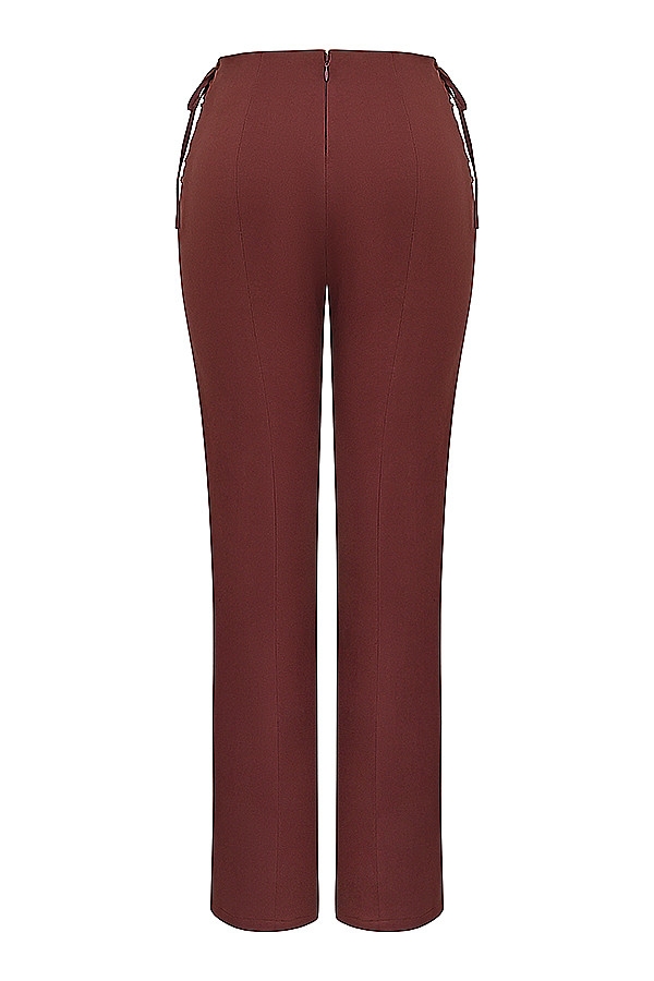 Mistress Rocks Coffee Lace Up Trousers - SALE — image 14