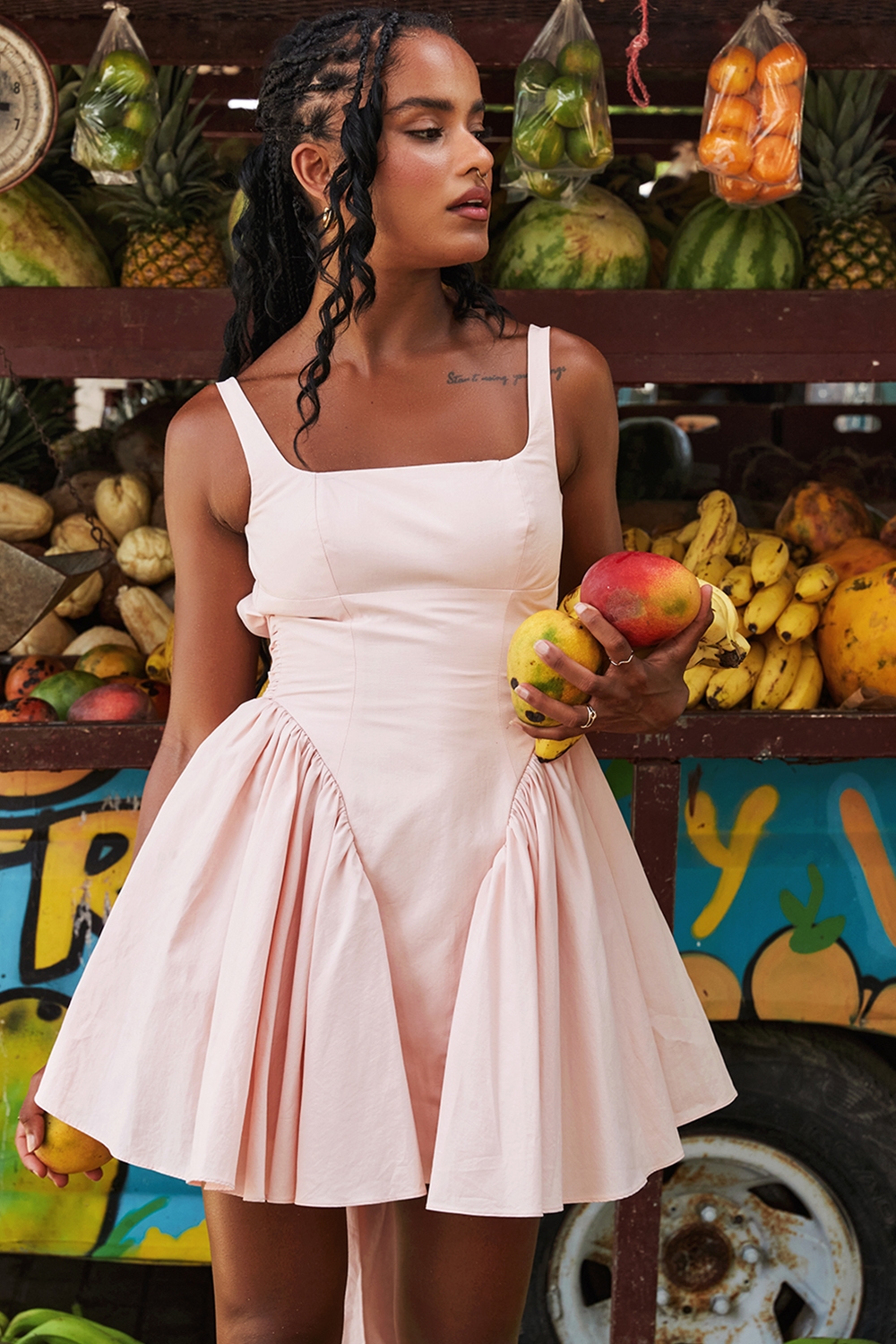 Florianne  Soft Peach Bow Mini Dress — image 11