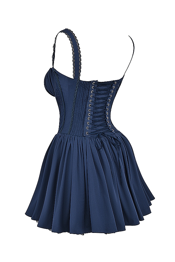 Pietra  French Navy Corset Mini Dress — image 13