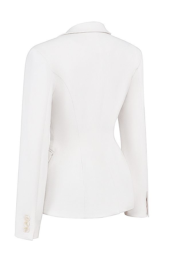 Sariah  Ivory Contour Tailored Blazer — image 15