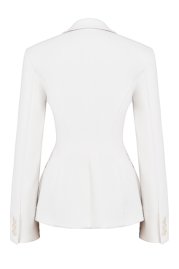 Sariah  Ivory Contour Tailored Blazer — image 16