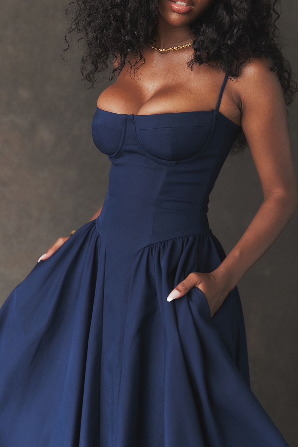 Samaria  French Navy Corset Sundress — image 13