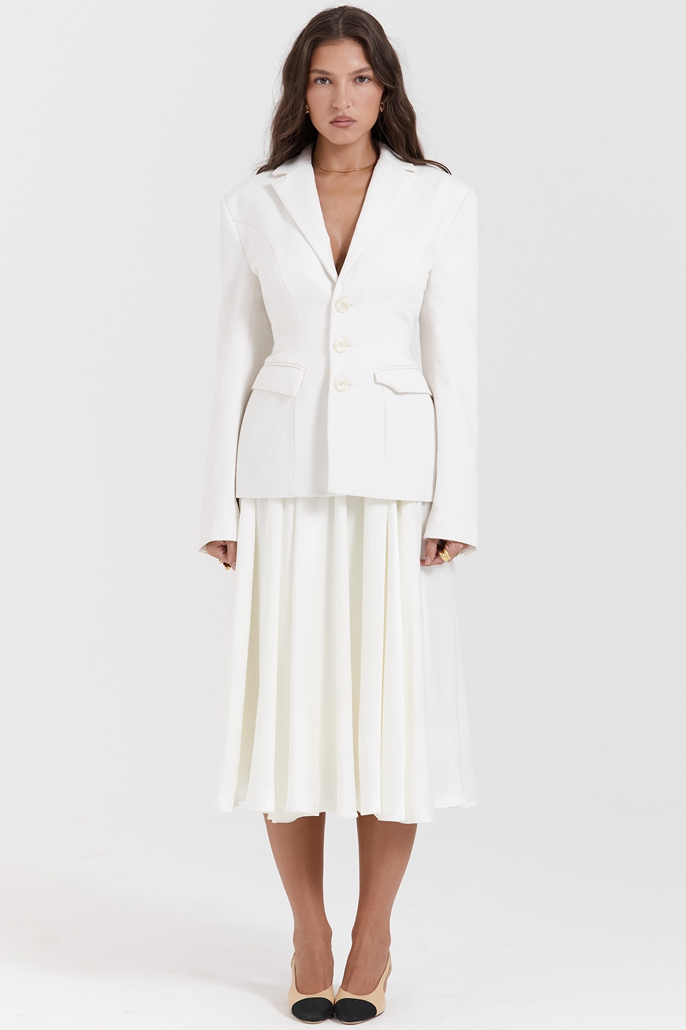 Sariah  Ivory Contour Tailored Blazer — image 3