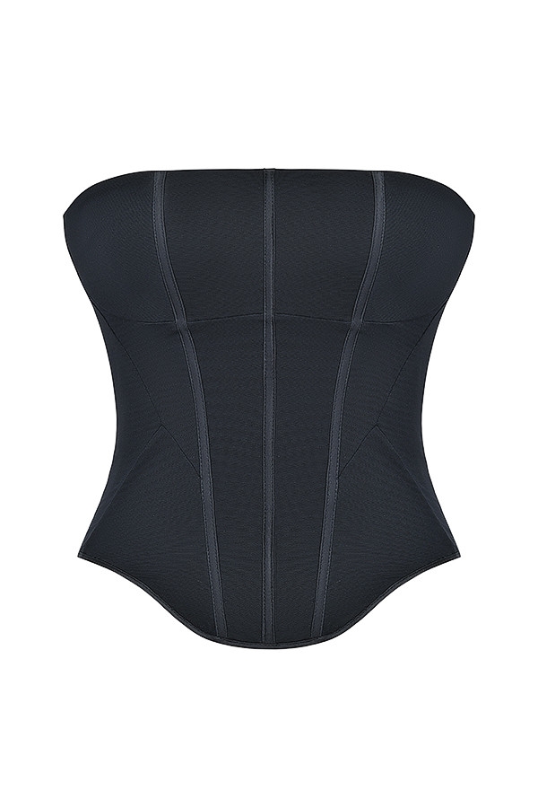 Mistress Rocks Black Mesh Strapless Corset - SALE — image 12