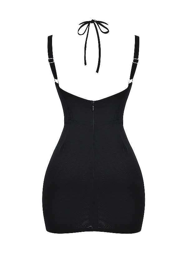 Mistress Rocks Black Ruched Mesh Corset Dress - SALE — image 15