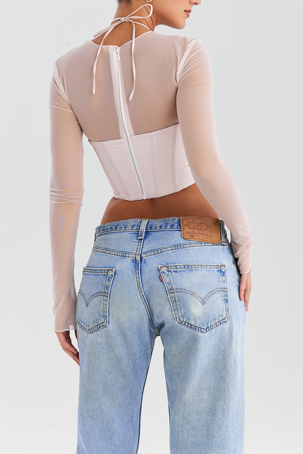 Mistress Rocks Vanilla Long Sleeve Corset - SALE — image 7